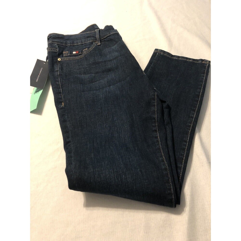 Tommy Hilfiger Women's Denim Dark Blue Stretch Raleigh Skinny Jeans Size 2P NWT